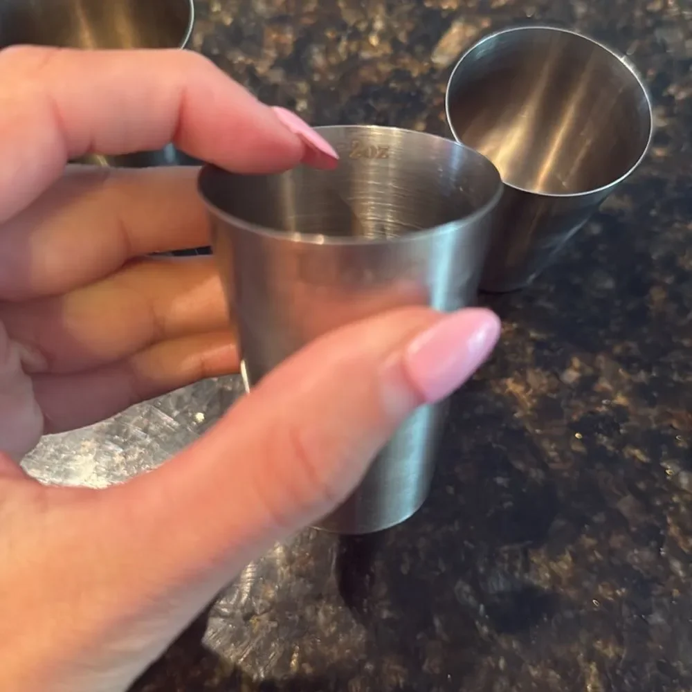 (5) Stainless Steel Shot Glasses SET - 2 Oz - Shotglasses - BRAND NEW